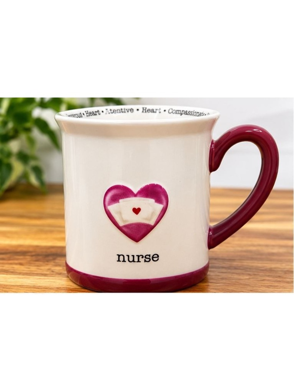 Papel Giftware Nurse Appreciation Coffee Mug Maroon White 2006 Nursing Gift